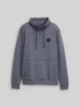 TOM TAILOR Herren Snood Sweatshirt in Melange-Optik, blau, Meliert – Bild 3
