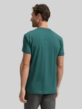 TOM TAILOR Herren Slim Fit T-Shirt mit Stretch, grün, Uni – Bild 5