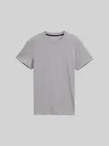 TOM TAILOR Herren Slim Fit T-Shirt mit Stretch, grau, Uni – Bild 3