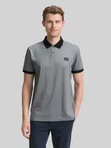 TOM TAILOR Herren Piqué Poloshirt mit Stretch, blau, Meliert – Bild 4