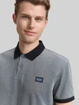 TOM TAILOR Herren Piqué Poloshirt mit Stretch, blau, Meliert – Bild 6