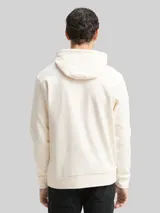 TOM TAILOR Herren Hoodie Sweatshirt mit Logo-Print, weiß, Uni – Bild 5