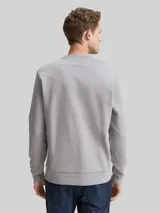 TOM TAILOR Herren Basic Sweatshirt in Unifarben, grau, Uni – Bild 5
