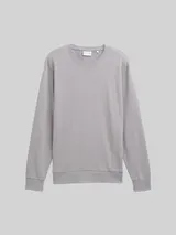 TOM TAILOR Herren Basic Sweatshirt in Unifarben, grau, Uni – Bild 3