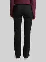 TOM TAILOR Damen TTELVA STRAIGHT High Waist Jeans, schwarz, Uni – Bild 5