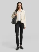 TOM TAILOR Damen Coated TTLUCIE SKINNY Jeans, schwarz, Uni – Bild 4