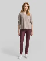 TOM TAILOR Damen Coated TTLUCIE SKINNY Jeans, rot, Uni – Bild 4