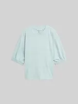 TOM TAILOR DENIM Damen Boxy Fit T-Shirt, blau, Meliert – Bild 3