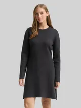 TOM TAILOR DENIM Damen Mini Skater Strickkleid, grau, Meliert – Bild 4