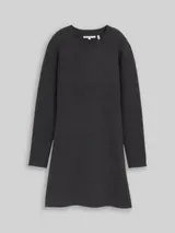TOM TAILOR DENIM Damen Mini Skater Strickkleid, grau, Meliert – Bild 3