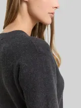 TOM TAILOR DENIM Damen Mini Skater Strickkleid, grau, Meliert – Bild 6