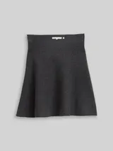 TOM TAILOR DENIM Damen Mini Skater Strickrock, grau, Meliert – Bild 3