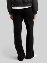 TOM TAILOR DENIM Damen Straight Strickhose, schwarz, Uni – Bild 5
