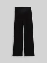 TOM TAILOR DENIM Damen Straight Strickhose, schwarz, Uni – Bild 3