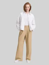TOM TAILOR DENIM Damen Wide Leg Hose, braun, Uni – Bild 4