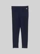 TOM TAILOR Mädchen Basic Leggings mit weichem Innenfutter, blau, Uni – Bild 3