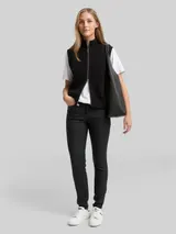 TOM TAILOR DENIM Damen Coated TTNELA SKINNY Jeans, schwarz, Uni – Bild 4