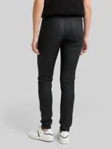 TOM TAILOR DENIM Damen Coated TTNELA SKINNY Jeans, schwarz, Uni – Bild 5