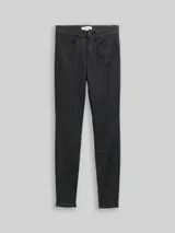 TOM TAILOR DENIM Damen Coated TTNELA SKINNY Jeans, schwarz, Uni – Bild 3