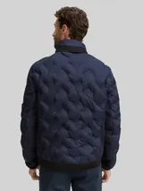 TOM TAILOR Herren Hybrid Steppjacke mit verstaubarer Kapuze, blau, Uni – Bild 5