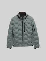 TOM TAILOR Herren Hybrid Steppjacke mit verstaubarer Kapuze, grün, Uni – Bild 3