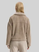 TOM TAILOR Damen Teddy Jacke mit Taschen, grau, Uni – Bild 5