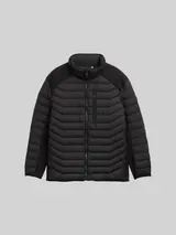 TOM TAILOR Herren Plus Size - Hybrid Lightweight Steppjacke mit Stehkragen, schwarz, Uni – Bild 3