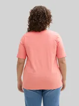 TOM TAILOR Damen Plus Size - T-Shirt mit Print, rosa, Uni – Bild 5