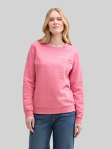 TOM TAILOR Damen Loose Fit Sweatshirt mit Print, rosa, Uni – Bild 4