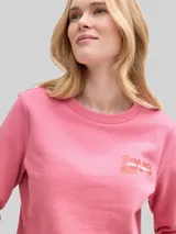 TOM TAILOR Damen Loose Fit Sweatshirt mit Print, rosa, Uni – Bild 6