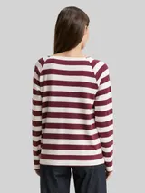 TOM TAILOR Damen Langarmshirt mit Streifenmuster, rot, Gestreift – Bild 5
