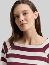 TOM TAILOR Damen Langarmshirt mit Streifenmuster, rot, Gestreift – Bild 6