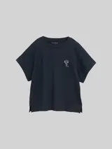 TOM TAILOR Damen Loose Fit T-Shirt mit Print, blau, Uni – Bild 3