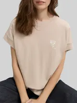 TOM TAILOR Damen Loose Fit T-Shirt mit Print, grau, Uni – Bild 6
