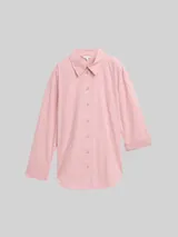 TOM TAILOR Damen Loose Fit Popeline Hemdbluse, rosa, Uni – Bild 3