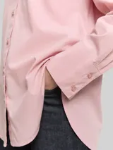 TOM TAILOR Damen Loose Fit Popeline Hemdbluse, rosa, Uni – Bild 6