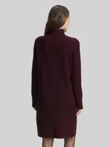 TOM TAILOR Damen Strickkleid mit Stehkragen, rot, Uni – Bild 5