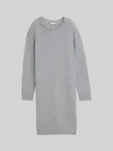 TOM TAILOR Damen Strickkleid mit U-Boot-Ausschnitt, grau, Meliert – Bild 3