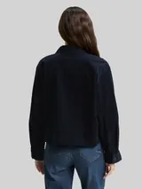 TOM TAILOR Damen Oversize Cordjacke, blau, Uni – Bild 5