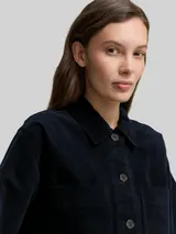 TOM TAILOR Damen Oversize Cordjacke, blau, Uni – Bild 6