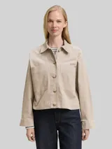 TOM TAILOR Damen Oversize Cordjacke, grau, Uni – Bild 4