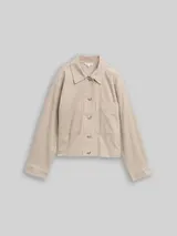 TOM TAILOR Damen Oversize Cordjacke, grau, Uni – Bild 3