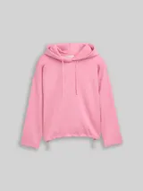 TOM TAILOR DENIM Damen Loose Fit Scuba Hoodie Sweatshirt, rosa, Uni – Bild 3