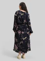 TOM TAILOR Damen Plus Size - Maxi-Kleid mit Blumenmuster, blau, Geblümt – Bild 5