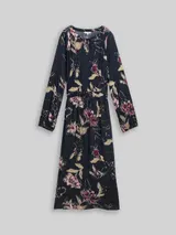 TOM TAILOR Damen Plus Size - Maxi-Kleid mit Blumenmuster, blau, Geblümt – Bild 3