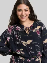 TOM TAILOR Damen Plus Size - Maxi-Kleid mit Blumenmuster, blau, Geblümt – Bild 6