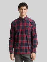 TOM TAILOR Herren Comfort Fit Hemd mit Karomuster, blau, Kariert – Bild 4