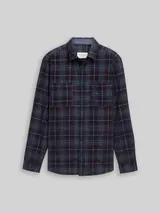 TOM TAILOR Herren Regular Fit Cordhemd mit Karomuster, blau, Kariert – Bild 3