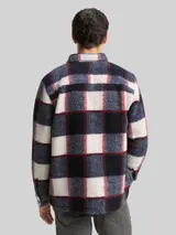 TOM TAILOR Herren Teddy Overshirt mit Karomuster, blau, Kariert – Bild 5