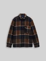 TOM TAILOR Herren Teddy Overshirt mit Karomuster, braun, Kariert – Bild 3